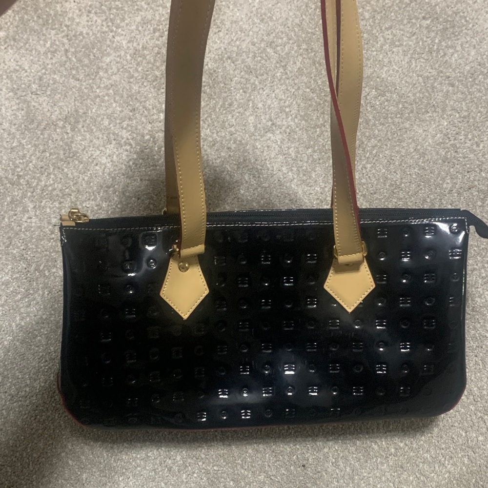 Arcadia Elegant Black and Tan Handbag